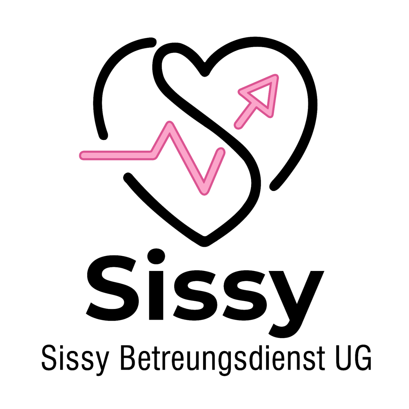 Logo des Sissy Betreuungsdienst UG mit einem stilisierten Herz und der Aufschrift "Sissy Betreuungsdienst UG"